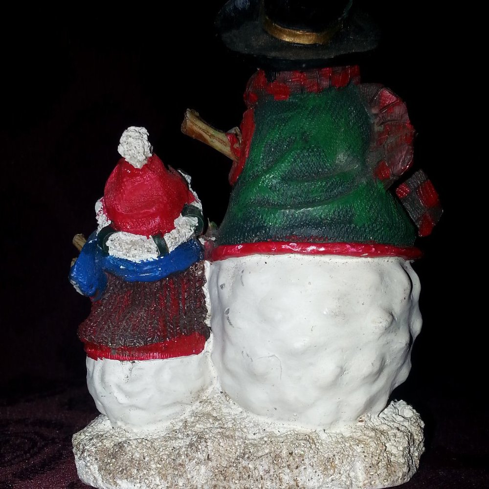 Rare Vintage Handmade Snowman & Son Figurine - Picture 3 of 6